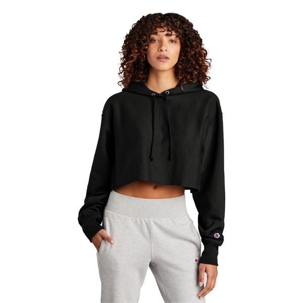 Champion Women's Reverse Weave Cropped Cut-Off Hooded Swe...... from ASI 84863 SanMar