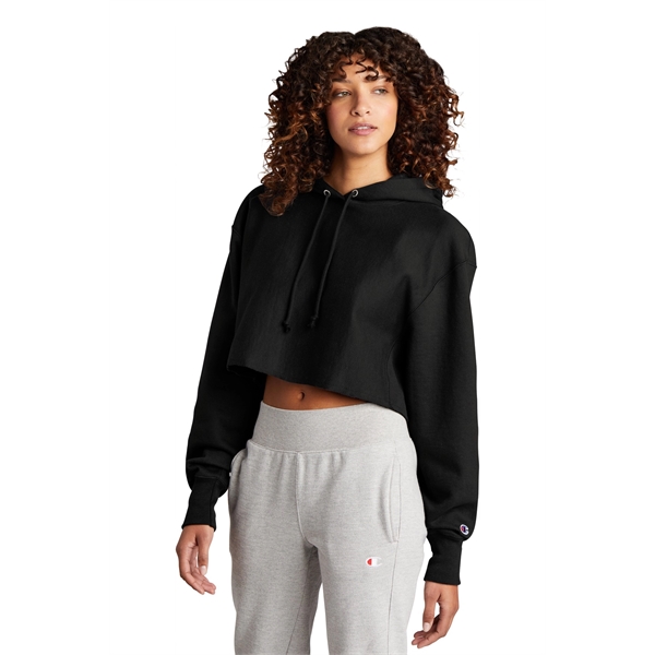 Champion Women's Reverse Weave Cropped Cut-Off Hooded Swe...... from ASI 84863 SanMar
