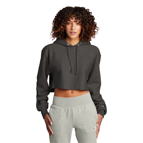 Champion Women's Reverse Weave Cropped Cut-Off Hooded Swe...... from ASI 84863 SanMar