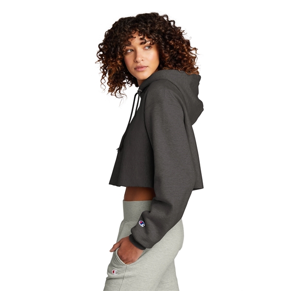 Champion Women's Reverse Weave Cropped Cut-Off Hooded Swe...... from ASI 84863 SanMar