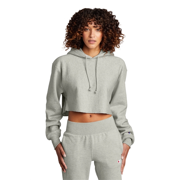 Champion Women's Reverse Weave Cropped Cut-Off Hooded Swe...... from ASI 84863 SanMar