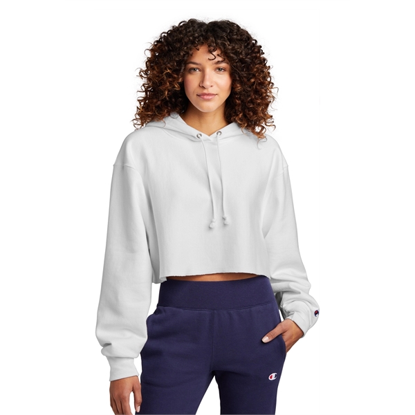 Champion Women's Reverse Weave Cropped Cut-Off Hooded Swe...... from ASI 84863 SanMar