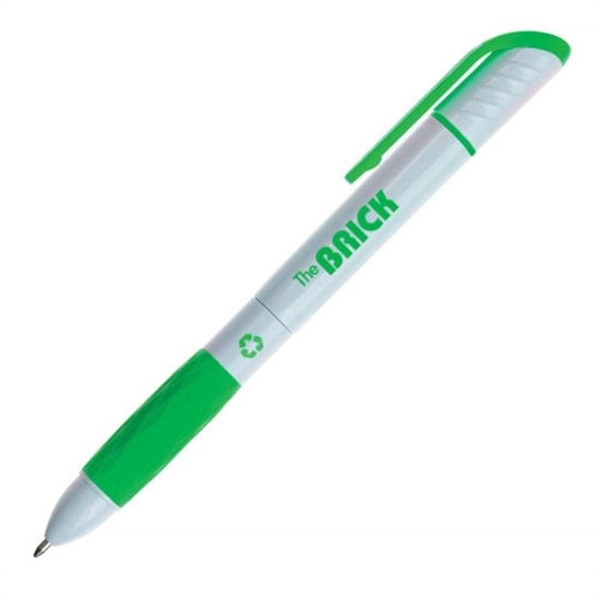 Recycled plastic ballpoint pen and highlighter combo.... from ASI 84592 St Regis Group