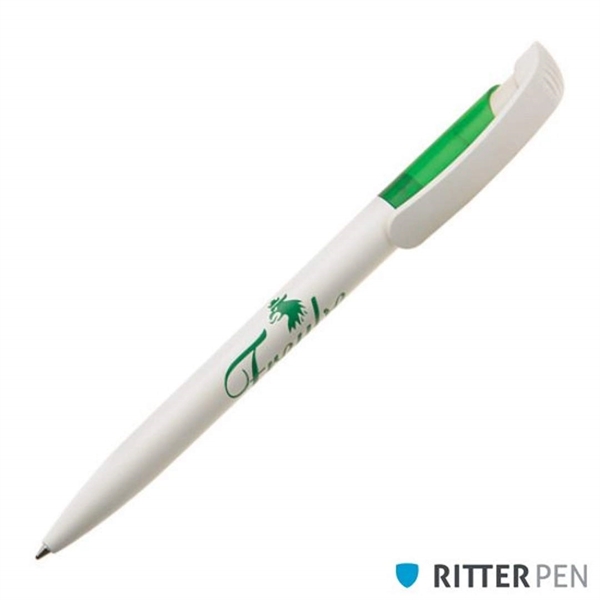 Plastic click-action ballpoint pen. Barrel and clip are made of bio-based... from ASI 84592 St Regis Group