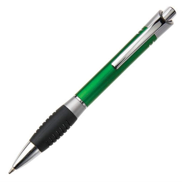 Plastic click - action ballpoint pen with chrome trim and real... from ASI 84592 St Regis Group