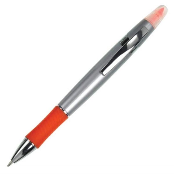 Plastic ballpoint pen and highlighter combo with metal clip and real... from ASI 84592 St Regis Group