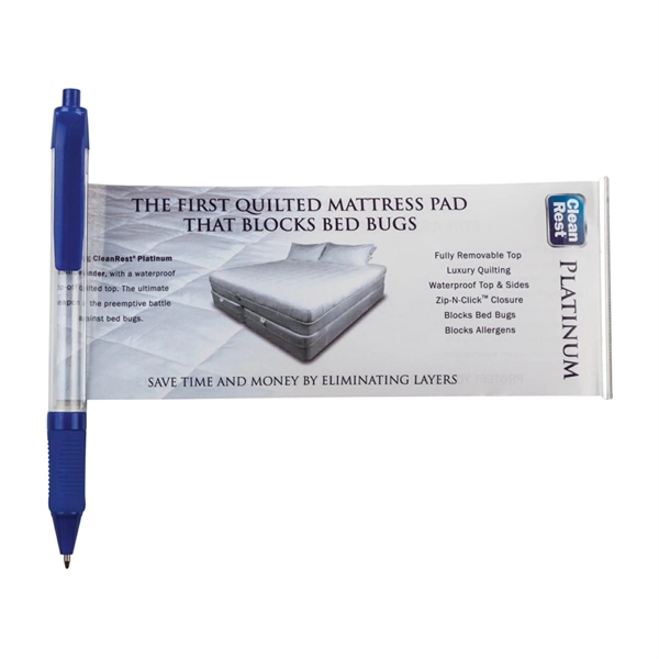 Combination ballpoint and pullout ad sheet pen with stay open mechanism.... from ASI 84592 St Regis Group