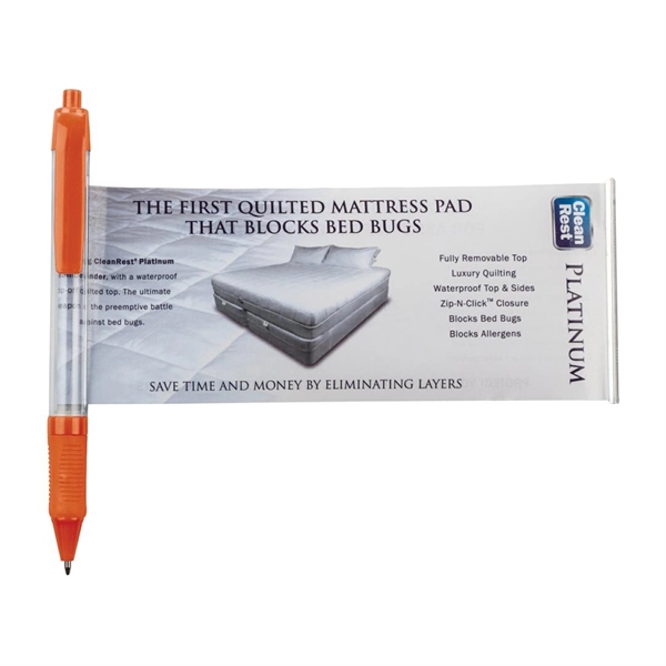 Combination ballpoint and pullout ad sheet pen with stay open mechanism.... from ASI 84592 St Regis Group