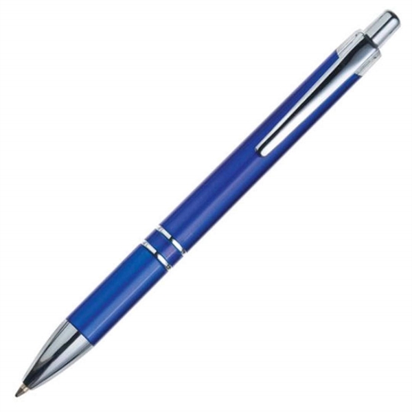 Plastic click-action ballpoint pen with chrome trim.... from ASI 84592 St Regis Group