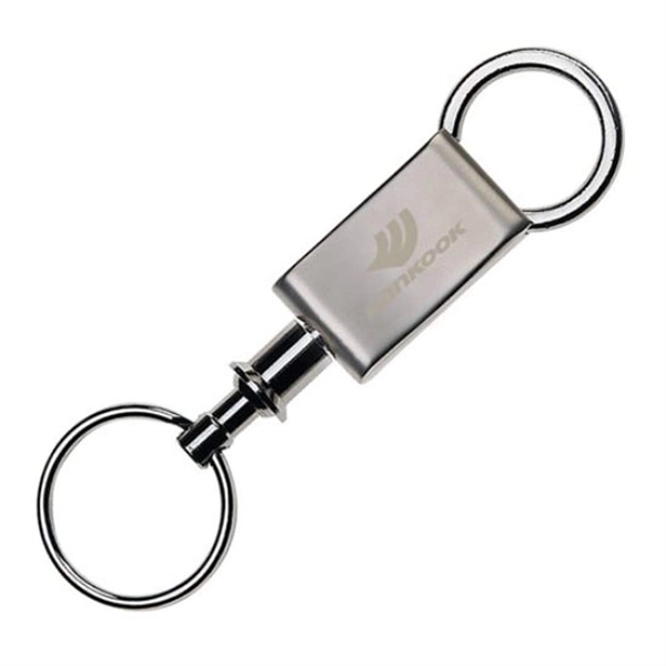 Pull-apart key ring with a satin silver finish.... from ASI 84592 St Regis Group