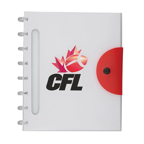 Frosty / clear poly notebook 6.75" x 8.25" with built in... from ASI 84592 St Regis Group