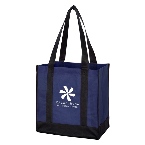 Non-Woven Two-Tone Shopper Tote Bag.  Made Of 80 Gram Non-Woven,... from ASI 61125 Hit Promotional Products / Hit®