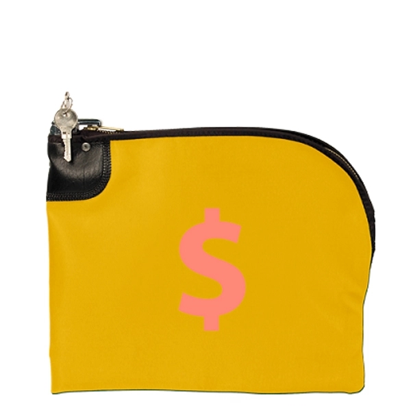 Curved zipper bank deposit bag, laminated nylon, 10.5" x 9".... from ASI 74710 Numo / NUMO