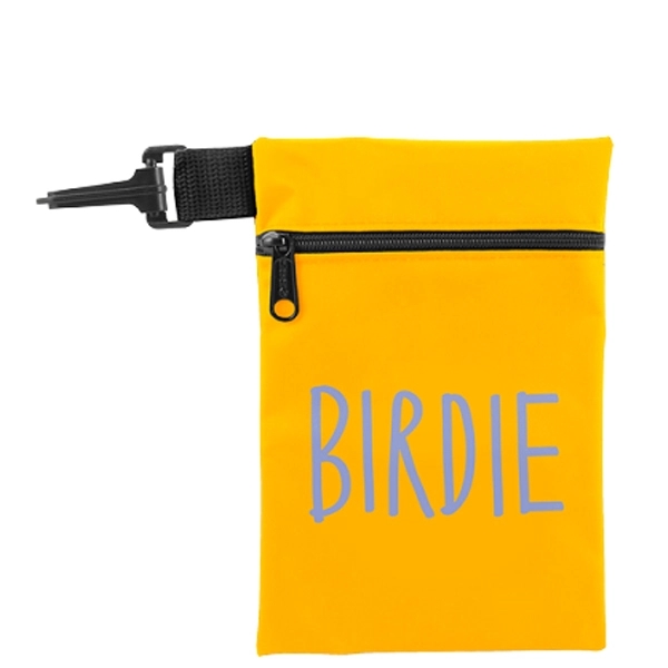 Golf ditty bag, 210 denier nylon with zipper and clip hook.... from ASI 74710 Numo / NUMO