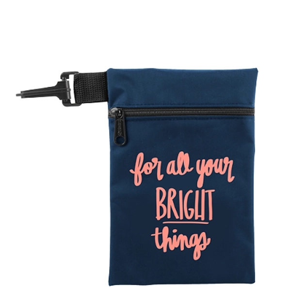 Golf ditty bag, 210 denier nylon with zipper and clip hook.... from ASI 74710 Numo / NUMO