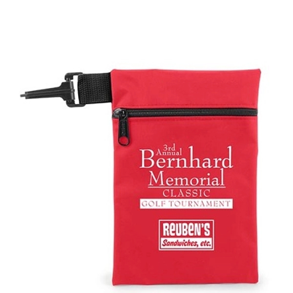 Golf ditty bag, 210 denier nylon with zipper and clip hook.... from ASI 74710 Numo / NUMO