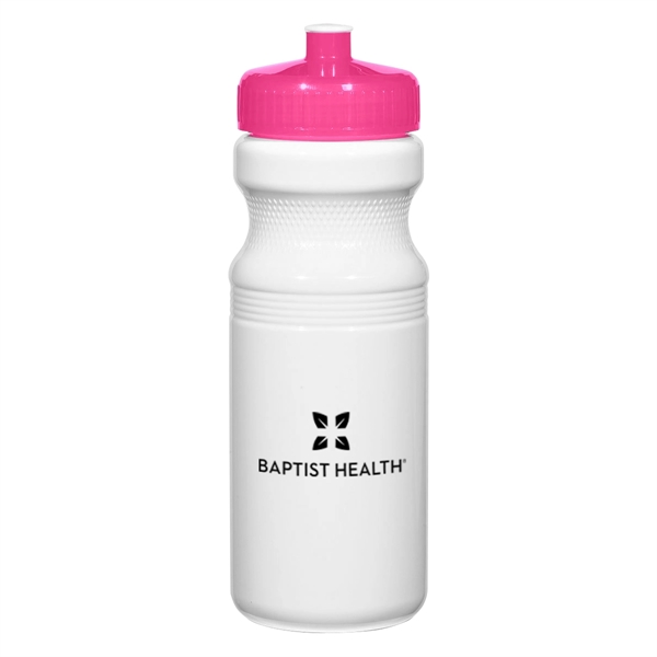 24 Oz. Poly-Clear Fitness Bottle. White and Translucent: Made With PET... from ASI 61125 Hit Promotional Products / Hit®