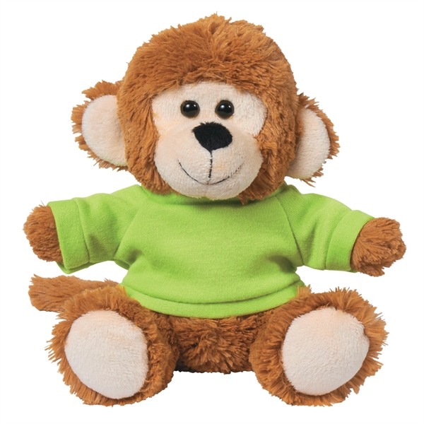 6" plush monkey with imprinted shirt... from ASI 61125 Hit Promotional Products / Hit®