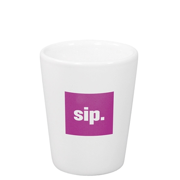 CERAMIC SHOT 1.5OZ WHITE  2 1/2" H x 2" Diameter... from ASI 74710 Numo