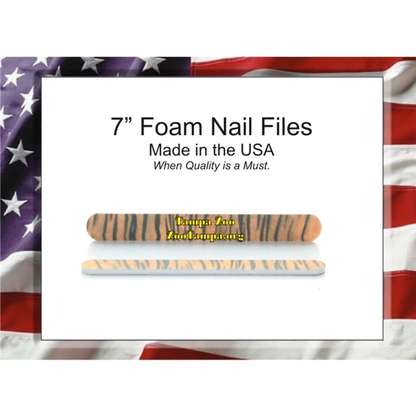 MADE IN THE USA - 7" Foam Cushion Emery Boards... from ASI 57713 Glow Promotions / Glow Promotions