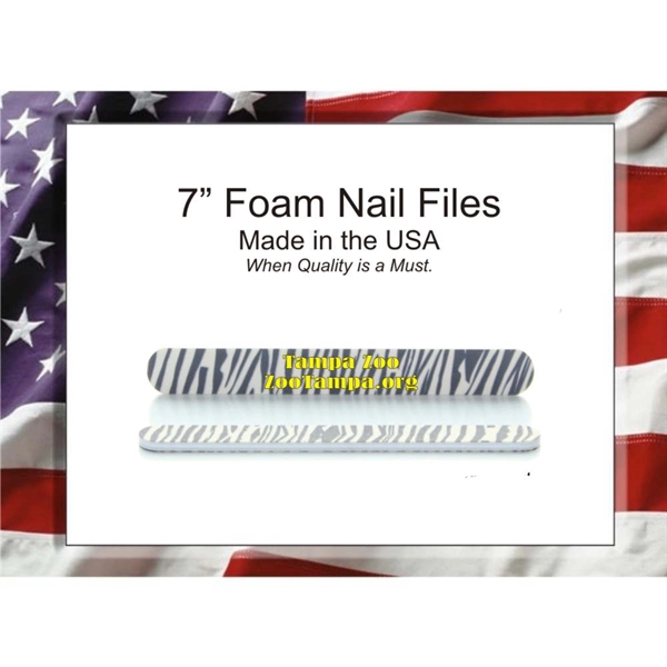 MADE IN THE USA - 7" Foam Cushion Emery Boards... from ASI 57713 Glow Promotions / Glow Promotions