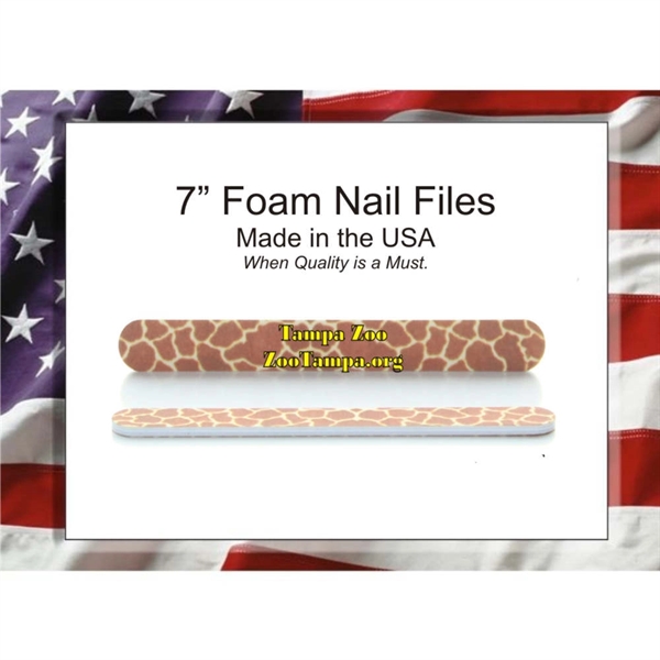 MADE IN THE USA - 7" Foam Cushion Emery Boards... from ASI 57713 Glow Promotions / Glow Promotions