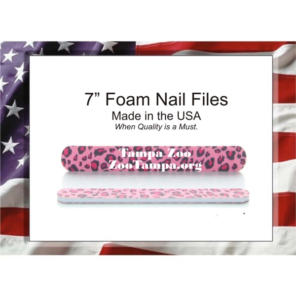 MADE IN THE USA - 7" Foam Cushion Emery Boards... from ASI 57713 Glow Promotions / Glow Promotions