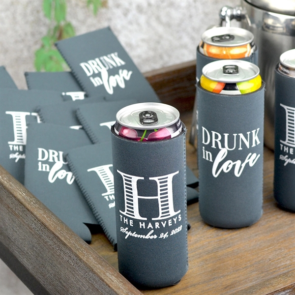 Slim can holders made of neoprene in full colored sublimation or... from ASI 68190 Lungsal / Lungsal