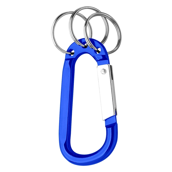 3" carabiner available in multiple colors with three split ring attachments.... from ASI 61125 Hit Promotional Products / Hit®
