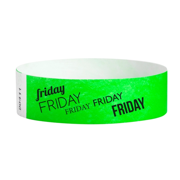 Pre-printed strong band Tyvek wristband, 3/4" x 10".... from ASI 68707 Marathon Mfg & Supply Co.