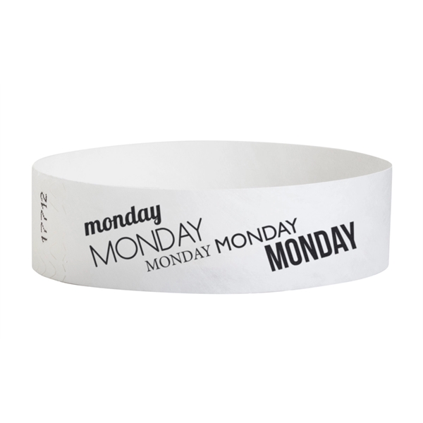 Pre-printed strong band Tyvek wristband, 3/4" x 10".... from ASI 68707 Marathon Mfg & Supply Co.