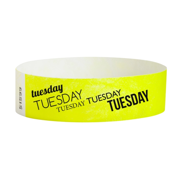 Pre-printed strong band Tyvek wristband, 3/4" x 10".... from ASI 68707 Marathon Mfg & Supply Co.