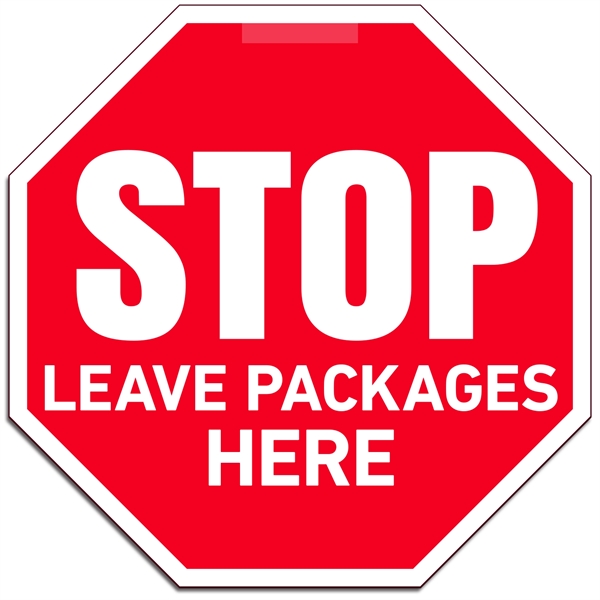 Stop sign shaped window sign with suction cup (not attached), 8"... from ASI 67620 Lion Circle Corp