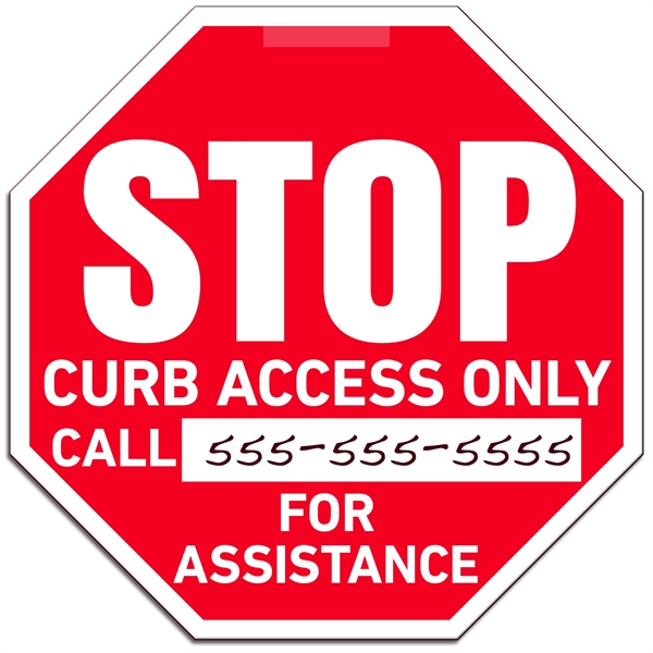 Stop sign shaped window sign with suction cup (not attached), 8"... from ASI 67620 Lion Circle Corp