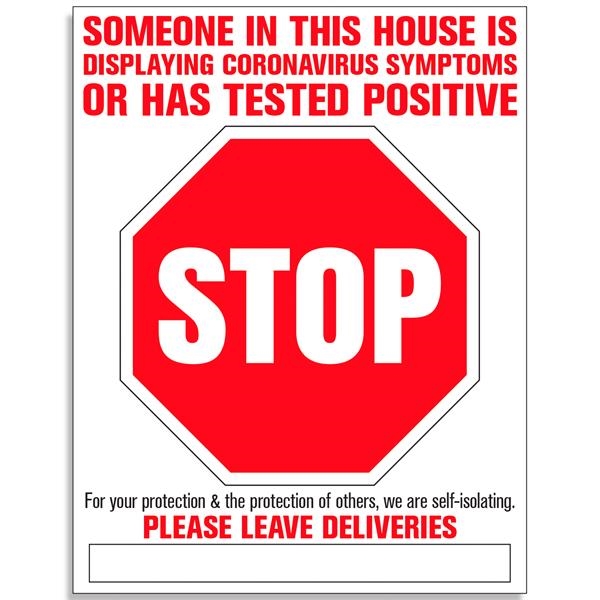 COVID-19  Rectangle shape repositionable adhesive sticker, 8 1/2" x 11".... from ASI 67620 Lion Circle Corp