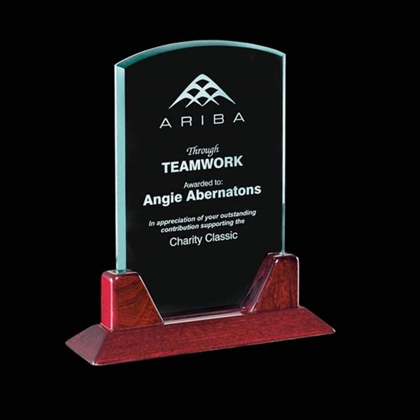 Jade color award on a piano finished rosewood base.... from ASI 84592 St Regis Group / St Regis