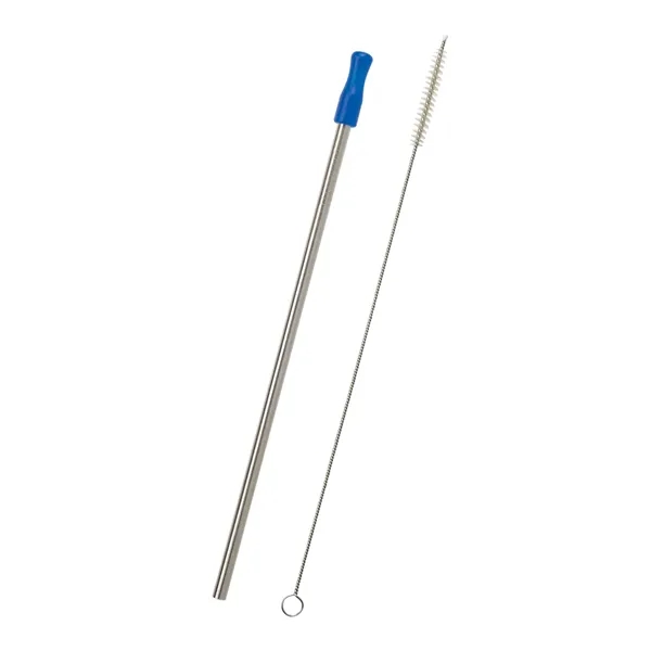 9" reusable stainless steel straw with a colored tip of your... from ASI 61125 Hit Promotional Products / Hit®
