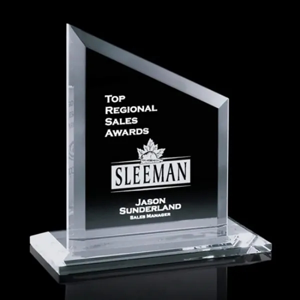 Starfire 0.5-inch thick award with a slant top on a base.... from ASI 84592 St Regis Group / St Regis