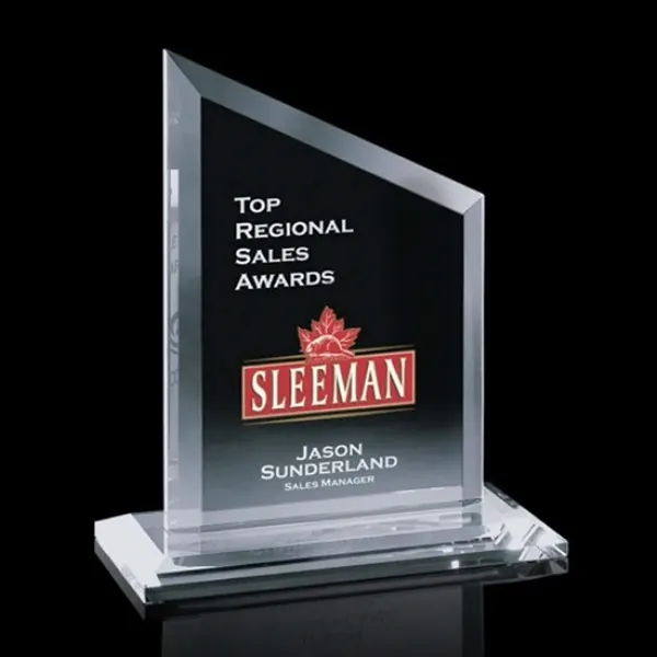 Starfire 0.5-inch thick award with a slant top on a base.... from ASI 84592 St Regis Group / St Regis