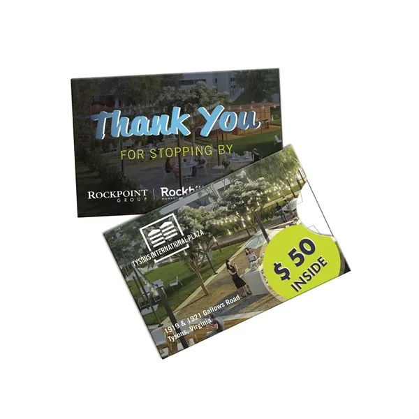 Pull out gift card holder, 3 3/4" x 2 1/2" finished... from ASI 67620 Lion Circle Corp / Lion/Circle