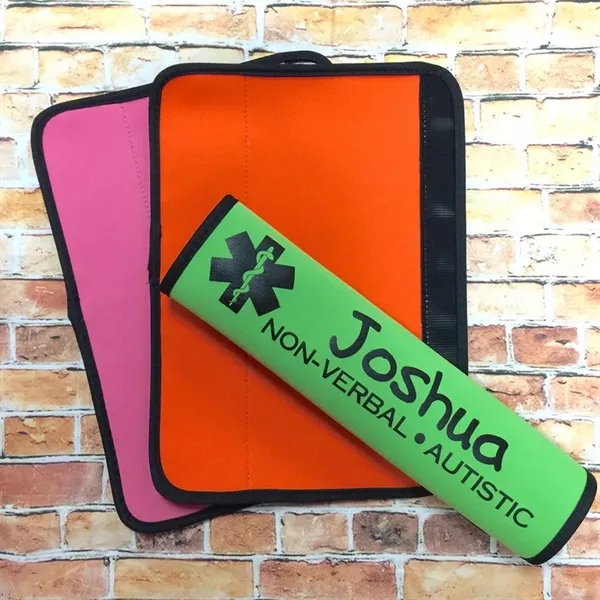 Neoprene seat belt covers in solid colors or full color sublimation.... from ASI 68190 Lungsal / Lungsal