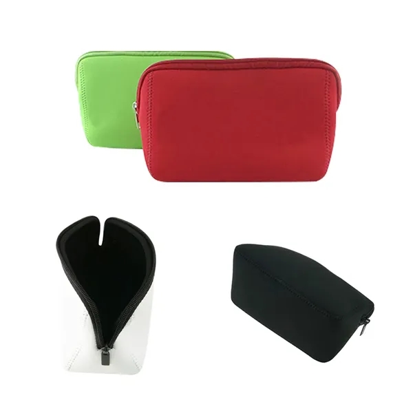 Neoprene make up bags in solid colors or full color sublimation.... from ASI 68190 Lungsal / Lungsal