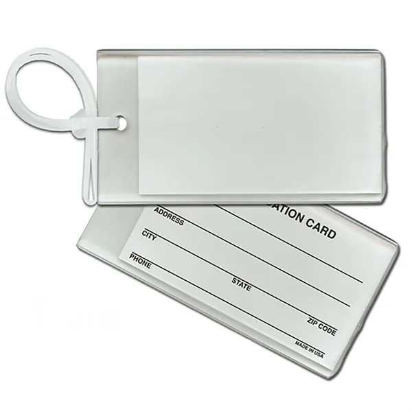 Bag & luggage tag - business card insert. Flexible; spot color... from ASI 80210 Quikey Mfg Co Inc / Quikey Line