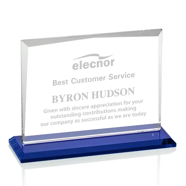 Starfire crystal rectangle shape award with a sapphire base.... from ASI 84592 St Regis Group / St Regis