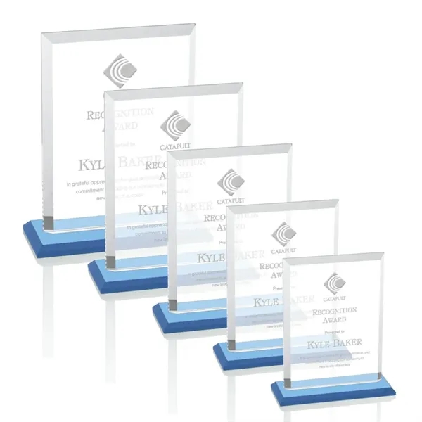 Our extraordinary beveled Starfire rectangle award is combined with sky blue... from ASI 84592 St Regis Group / St Regis