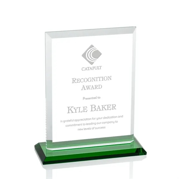 Our extraordinary beveled Starfire rectangle award is combined with emerald optical... from ASI 84592 St Regis Group / St Regis