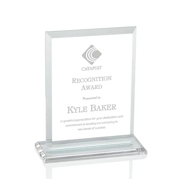 Our extraordinary beveled Starfire rectangle award is combined with optical crystal... from ASI 84592 St Regis Group / St Regis