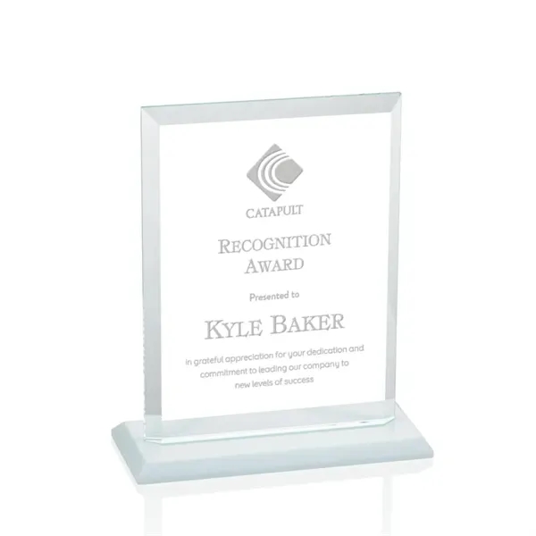 Our extraordinary beveled Starfire rectangle award is combined with white optical... from ASI 84592 St Regis Group / St Regis