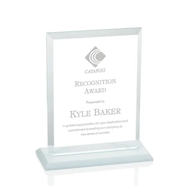 Our extraordinary beveled Starfire rectangle award is combined with white optical... from ASI 84592 St Regis Group / St Regis