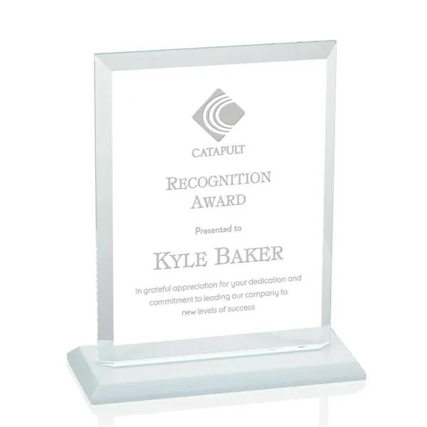 Our extraordinary beveled Starfire rectangle award is combined with white optical... from ASI 84592 St Regis Group / St Regis